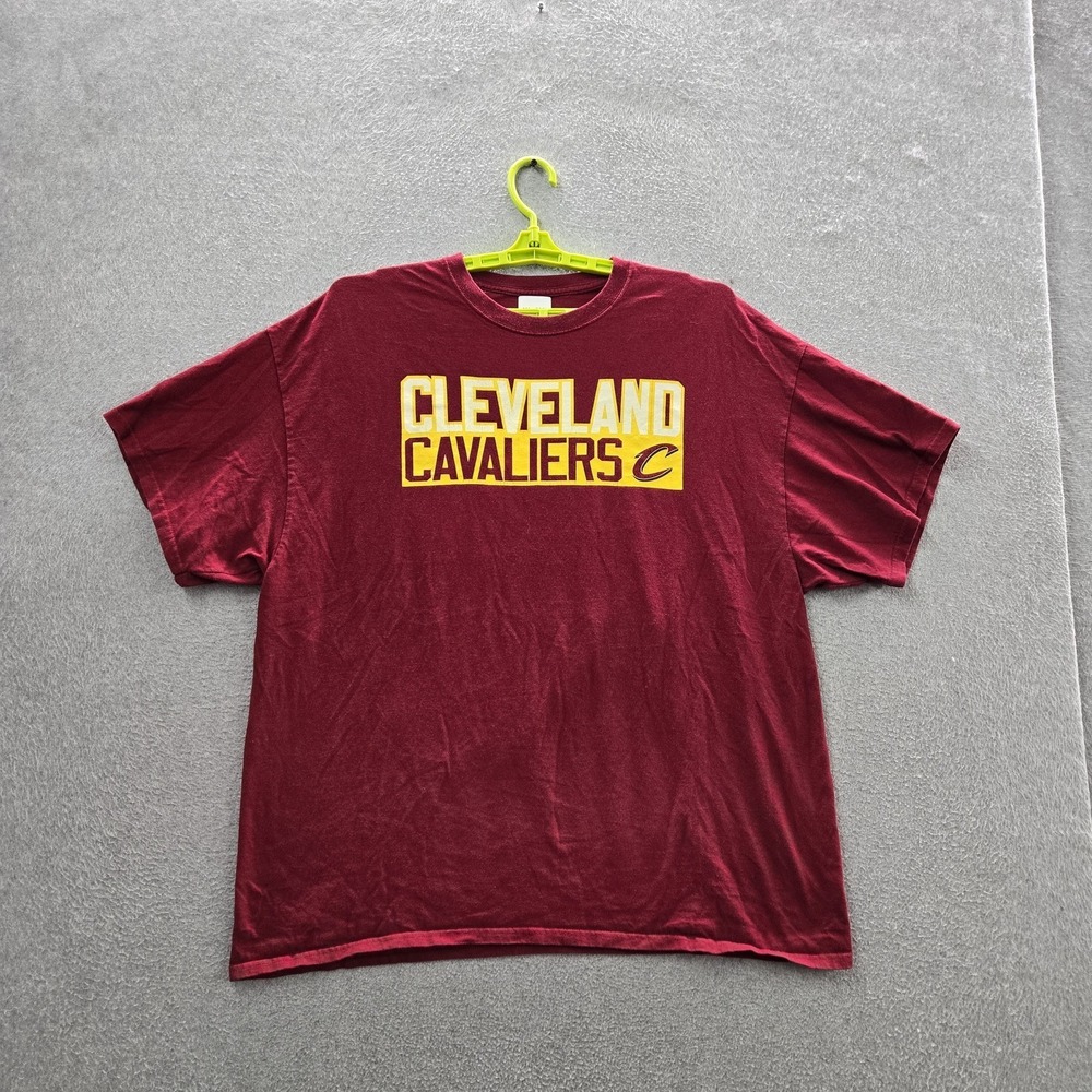 Cleveland Cavaliers Men Shirt 2XL Maroon Embroidered Majestic Graphic Sports Fan